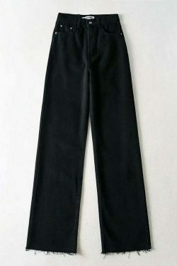 Vintage-Inspired 'Take Me As I Am' Straight Leg Baggy Jeans for Women - Y2K Fashion Statement