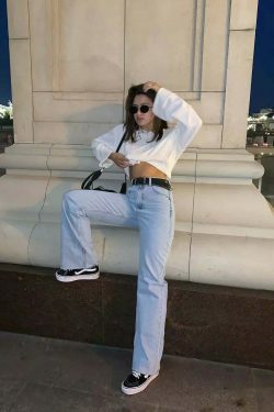 Vintage-Inspired 'Take Me As I Am' Straight Leg Baggy Jeans for Women - Y2K Fashion Statement