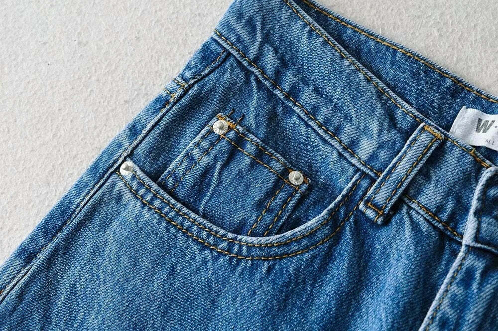 Vintage-Inspired 'Take Me As I Am' Straight Leg Baggy Jeans for Women - Y2K Fashion Statement