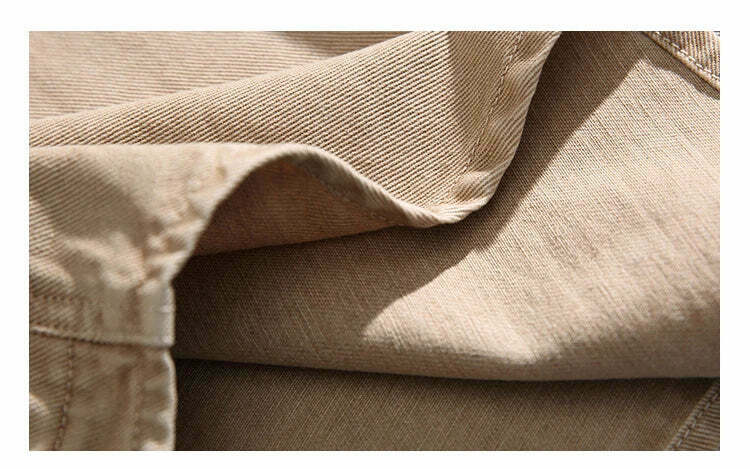 Vintage-Inspired Cargo Overshirt - Y2K Fashion with Coquette Aesthetic