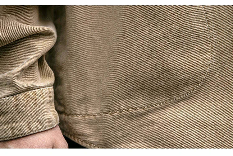 Vintage-Inspired Cargo Overshirt - Y2K Fashion with Coquette Aesthetic