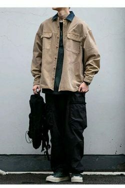 Vintage-Inspired Cargo Overshirt - Y2K Fashion with Coquette Aesthetic