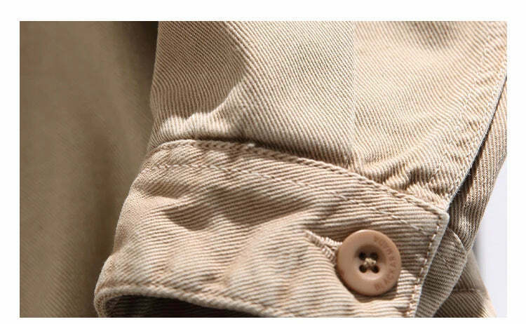 Vintage-Inspired Cargo Overshirt - Y2K Fashion with Coquette Aesthetic