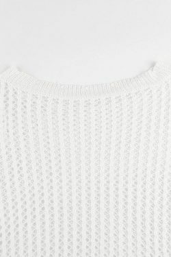 Vintage-Inspired Crochet Knit Top - Y2K Fashion Aesthetic with Coquette & Grunge Vibes