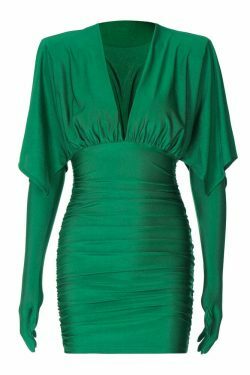 Vintage-inspired Elegant Dress with Long Sleeves and Gloves - Y2K Fashion Aesthetic