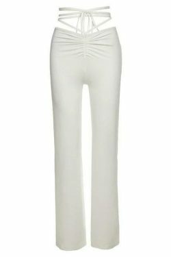 Vintage-Inspired High Waist Cargo Skirt with Tie-Up Detail