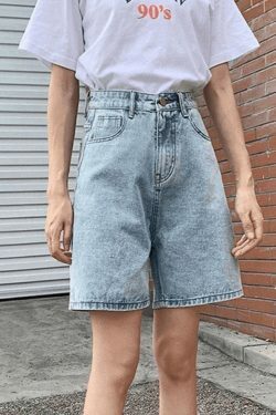 Vintage-Inspired High Waist Denim Shorts for Women - Y2K Fashion Aesthetic with a Coquette Twist