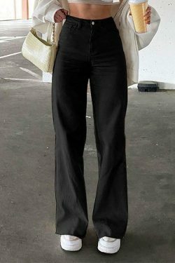 Vintage-Inspired High Waisted Flare Jeans for Women - Y2K Fashion with a Coquette Aesthetic