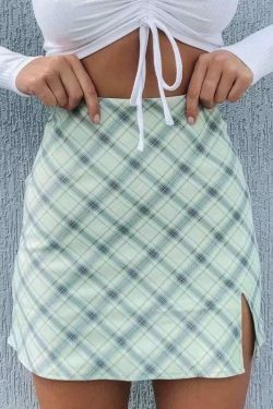 Vintage-Inspired High Waisted Mini Skirt for Y2K Fashion Enthusiasts