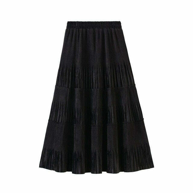 Vintage-Inspired Indie Ruffle Maxi Skirt - Y2K Fashion with Coquette Aesthetic & Grunge Style Vintage-Inspired Indie Ruffle Maxi Skirt - Y2K Fashion with Coquette Aesthetic & Grunge Style