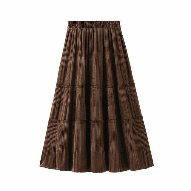 Vintage-Inspired Indie Ruffle Maxi Skirt - Y2K Fashion with Coquette Aesthetic & Grunge Style Vintage-Inspired Indie Ruffle Maxi Skirt - Y2K Fashion with Coquette Aesthetic & Grunge Style