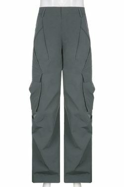 Vintage-Inspired Low Waist Cargo Pants for Women - Y2K Fashion with Grunge & Coquette Aesthetic