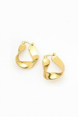 Vintage-Inspired Twisted Hoop Earrings for Women - Y2K Fashion Jewelry with a Coquette Aesthetic