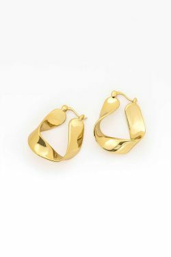 Vintage-Inspired Twisted Hoop Earrings for Women - Y2K Fashion Jewelry with a Coquette Aesthetic