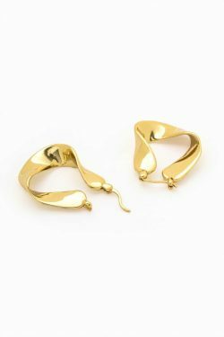 Vintage-Inspired Twisted Hoop Earrings for Women - Y2K Fashion Jewelry with a Coquette Aesthetic