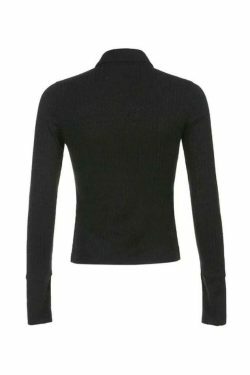 Vintage-Inspired Vertical Stripe Lapel Knit Sweater - Y2K Fashion with Coquette & Grunge Aesthetic