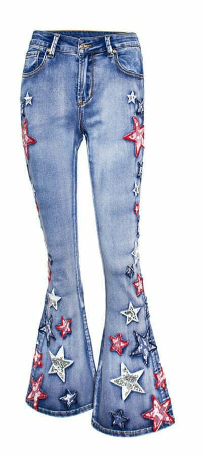 Vintage-Inspired Wide-Leg Denim Bell-Bottom Pants for Women - Y2K Fashion Statement Piece Vintage-Inspired Wide-Leg Denim Bell-Bottom Pants for Women - Y2K Fashion Statement Piece