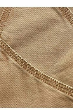 Vintage-Inspired Y2K Cargo Skirt in Coquette Aesthetic & Grunge Style - Pastel Goth Fashion