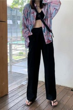Vintage-Inspired Y2K High Waist Loose Pants for Women - Grunge Aesthetic Cargo Skirt Style