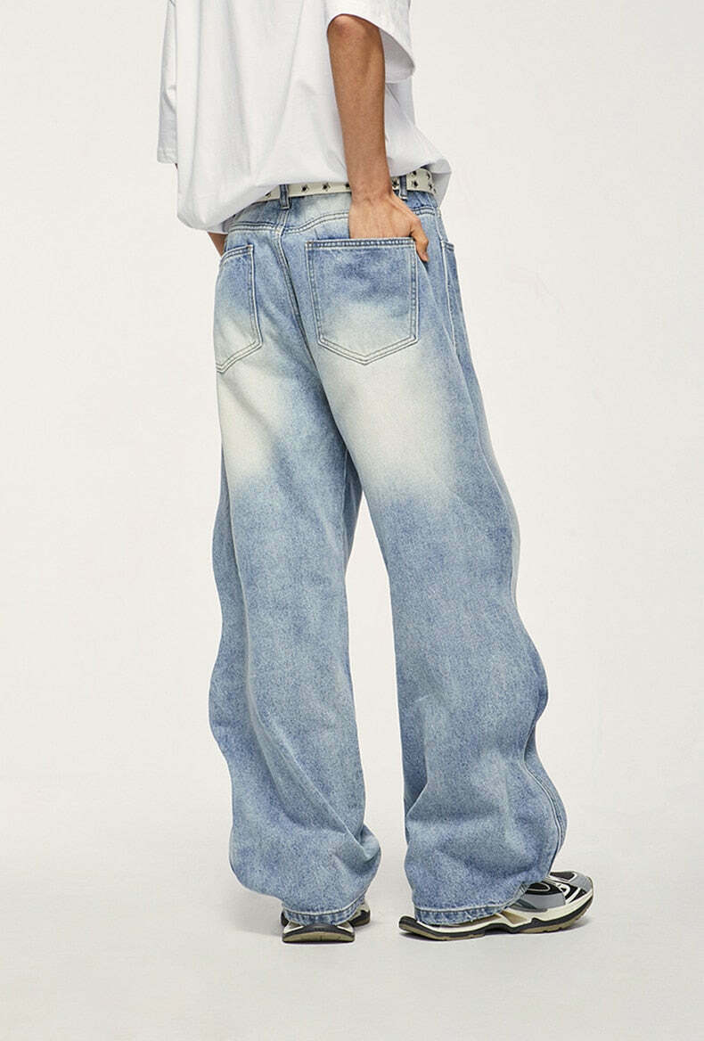 Vintage-Inspired Y2K Wide Leg Jeans for Women - Coquette Aesthetic with a Grunge Twist Vintage-Inspired Y2K Wide Leg Jeans for Women - Coquette Aesthetic with a Grunge Twist