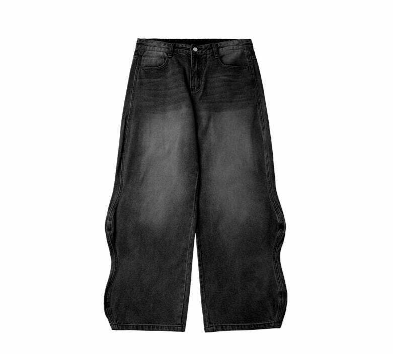 Vintage-Inspired Y2K Wide Leg Jeans for Women - Coquette Aesthetic with a Grunge Twist Vintage-Inspired Y2K Wide Leg Jeans for Women - Coquette Aesthetic with a Grunge Twist