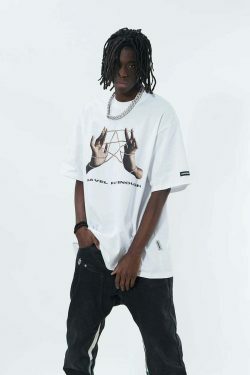 Vintage 'Cats Cradle Star' Graphic Tee - Y2K Aesthetic Fashion for Women