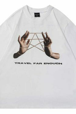 Vintage 'Cats Cradle Star' Graphic Tee - Y2K Aesthetic Fashion for Women