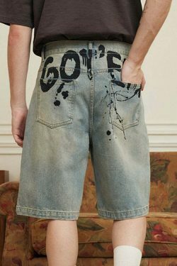 Vintage 'Release' Painted Y2K Cargo Skirt - Coquette Aesthetic Grunge Style