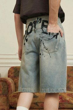 Vintage 'Release' Painted Y2K Cargo Skirt - Coquette Aesthetic Grunge Style