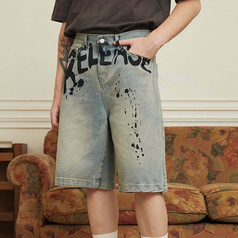 Vintage 'Release' Painted Y2K Cargo Skirt - Coquette Aesthetic Grunge Style Vintage 'Release' Painted Y2K Cargo Skirt - Coquette Aesthetic Grunge Style