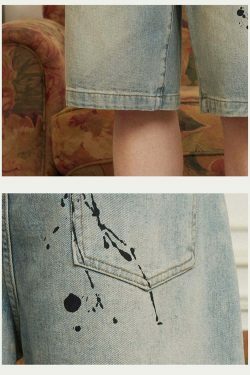 Vintage 'Release' Painted Y2K Cargo Skirt - Coquette Aesthetic Grunge Style