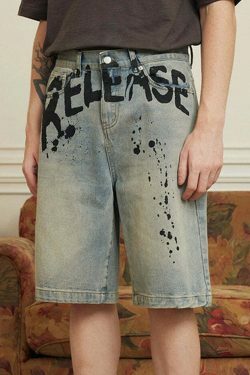 Vintage 'Release' Painted Y2K Cargo Skirt - Coquette Aesthetic Grunge Style