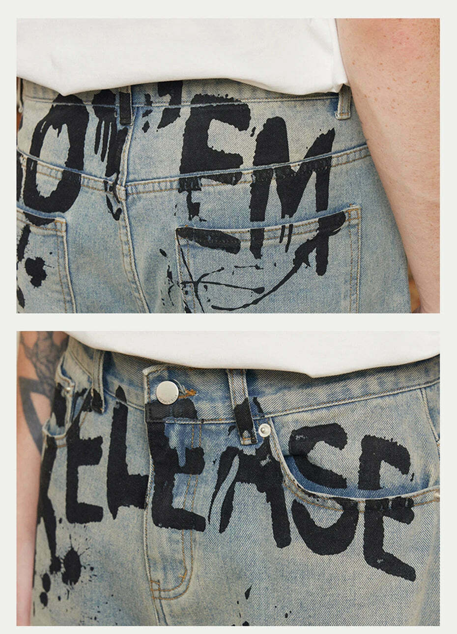 Vintage 'Release' Painted Y2K Cargo Skirt - Coquette Aesthetic Grunge Style Vintage 'Release' Painted Y2K Cargo Skirt - Coquette Aesthetic Grunge Style