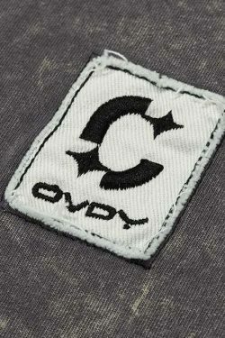 Vintage Acid Wash Ripped Long Sleeve: Y2K Grunge Aesthetic Top for Women