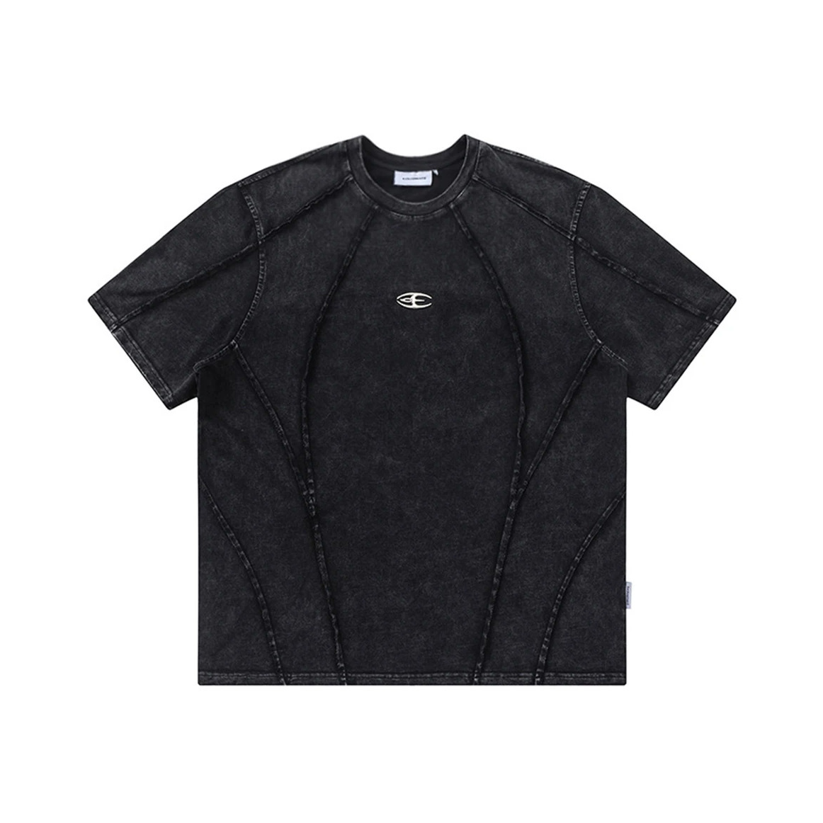 Vintage Acid Wash T-Shirt with Unique Seam Detail - Y2K Fashion Staple for Women Vintage Acid Wash T-Shirt with Unique Seam Detail - Y2K Fashion Staple for Women