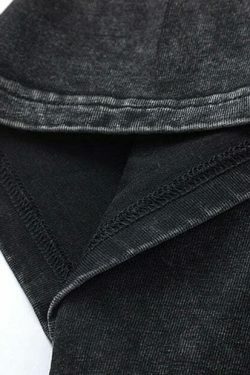 Vintage Acid Wash T-Shirt with Unique Seam Detail - Y2K Fashion Staple for Women