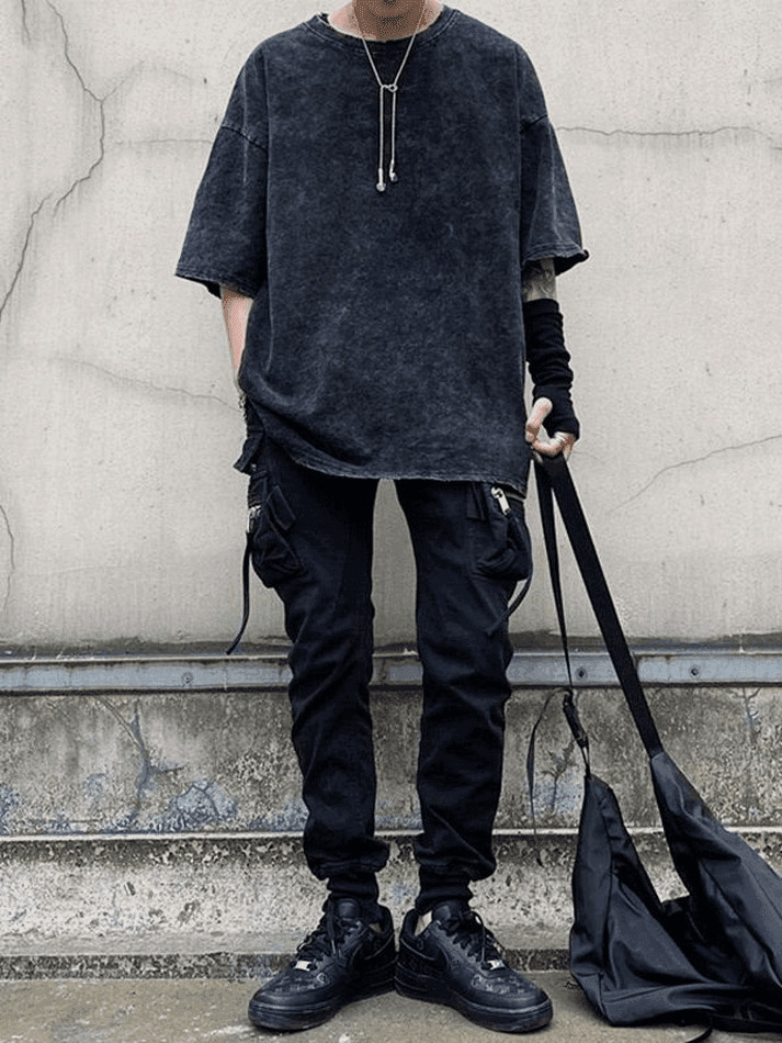 Vintage Acid Wash Tee - Y2K Fashion Men's Retro Grunge Aesthetic Shirt Vintage Acid Wash Tee - Y2K Fashion Men's Retro Grunge Aesthetic Shirt