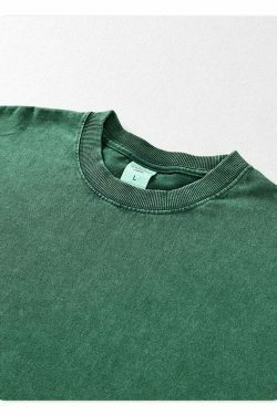 Vintage Acid Washed Long Sleeve Tee - Y2K Fashion Staple for Women - Coquette Aesthetic Grunge Style