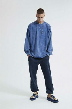 Vintage Acid Washed Long Sleeve Tee - Y2K Fashion Staple for Women - Coquette Aesthetic Grunge Style