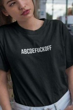 Vintage Aesthetic ABCDEFUCKOFF Graphic Tee - Y2K Fashion Grunge Style Coquette Outfit