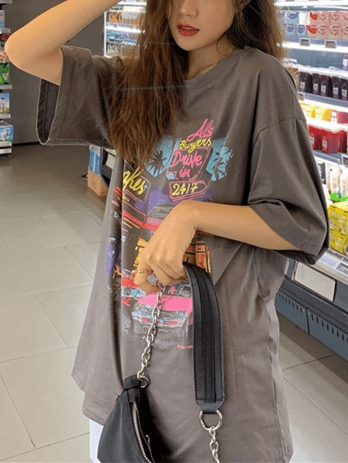 Vintage Aesthetic Graphic Tee - Y2K Fashion Coquette Style Grunge Outfits