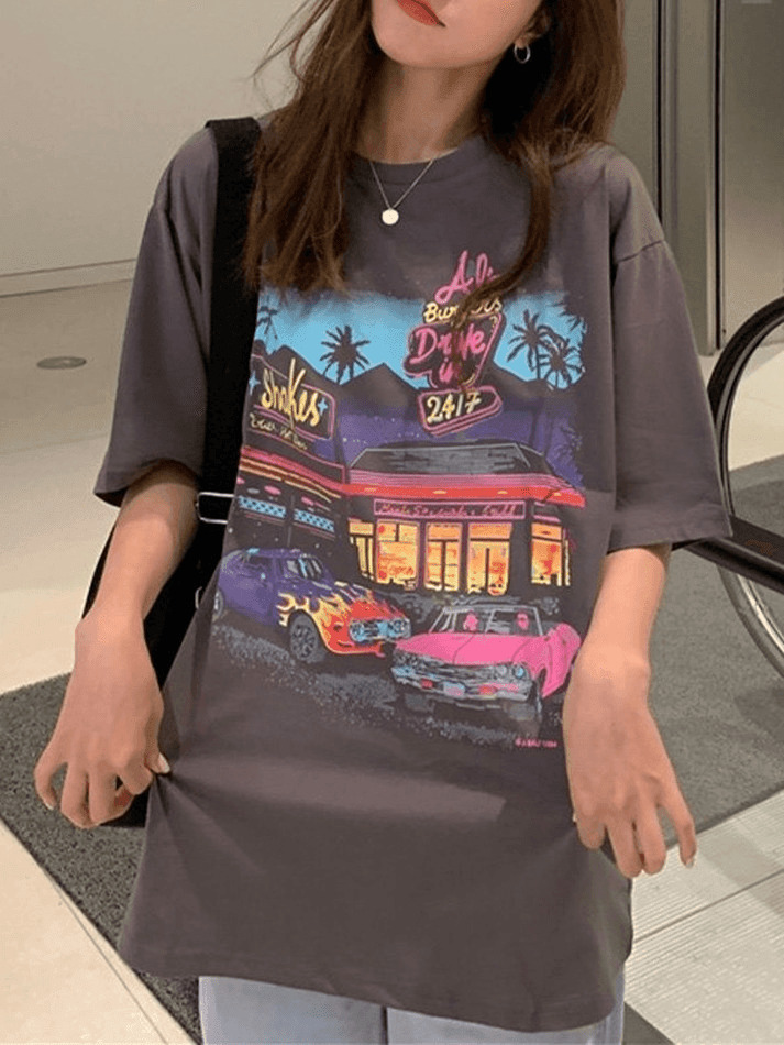 Vintage Aesthetic Graphic Tee - Y2K Fashion Coquette Style Grunge Outfits