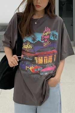 Vintage Aesthetic Graphic Tee - Y2K Fashion Coquette Style Grunge Outfits