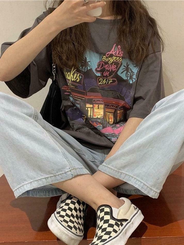 Vintage Aesthetic Graphic Tee - Y2K Fashion Coquette Style Grunge Outfits