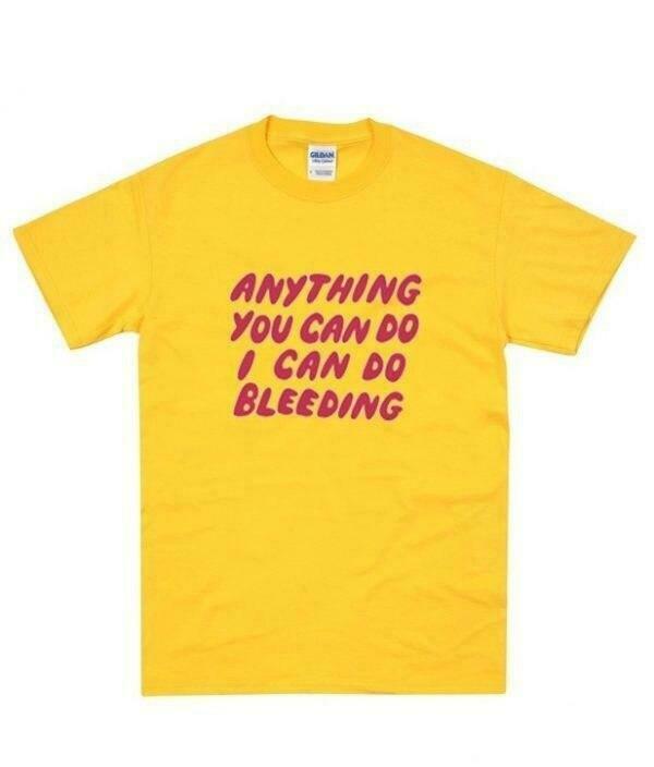 Vintage Aesthetic Tee: Anything You Can Do I Can Do Bleeding - Y2K Fashion Statement Vintage Aesthetic Tee: Anything You Can Do I Can Do Bleeding - Y2K Fashion Statement