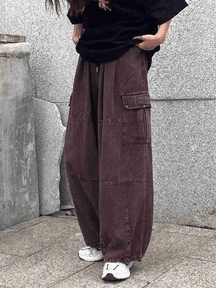 Vintage Baggy Cargo Jeans - Y2K Fashion Women's Denim Trousers with a Retro Aesthetic Vintage Baggy Cargo Jeans - Y2K Fashion Women's Denim Trousers with a Retro Aesthetic