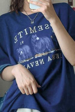 Vintage Bear Graphic Tee - Y2K Aesthetic Shirt with Coquette Style and Grunge Vibes