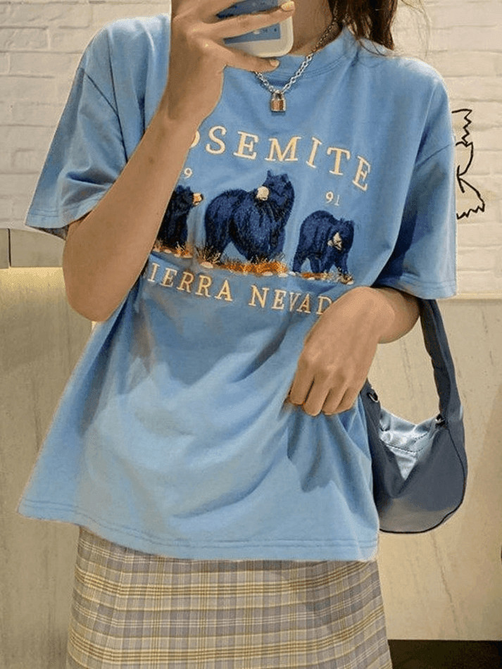 Vintage Bear Graphic Tee - Y2K Aesthetic Shirt with Coquette Style and Grunge Vibes Vintage Bear Graphic Tee - Y2K Aesthetic Shirt with Coquette Style and Grunge Vibes