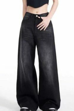 Vintage Black Wash High Rise Boyfriend Jeans - Y2K Aesthetic Denim - Coquette Style Fashion Piece