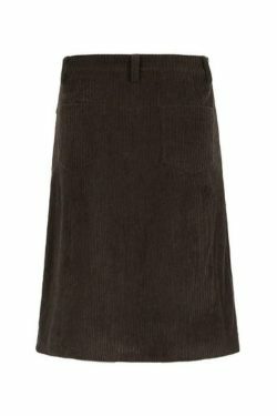 Vintage Brown Corduroy High Rise A-line Midi Skirt - Y2K Fashion Niche Women's Clothing